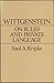 Wittgenstein on Rules and Private Language: An Elementary Exposition