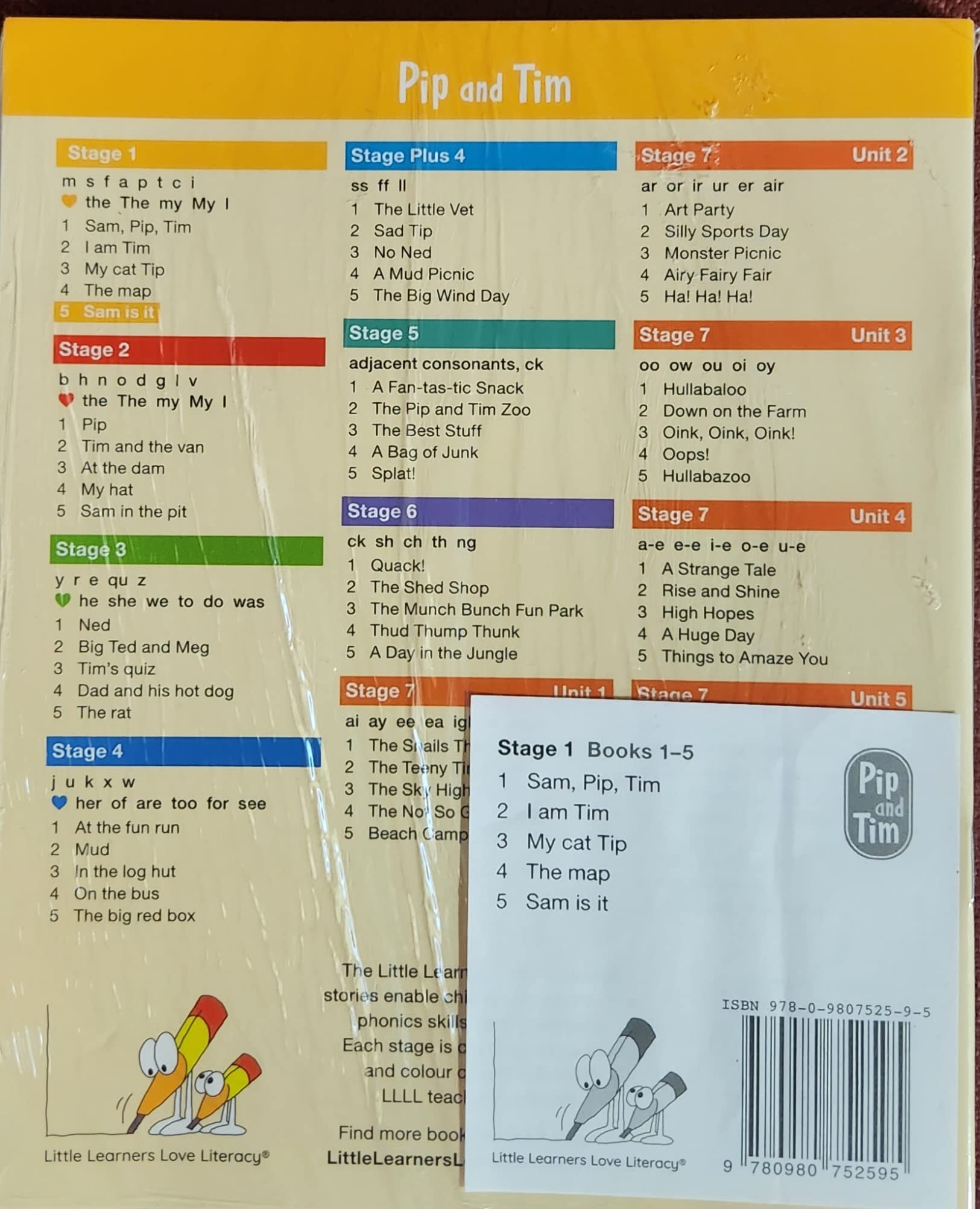 Pip and Tim Stage 1: 5 book set (Staple Bound)