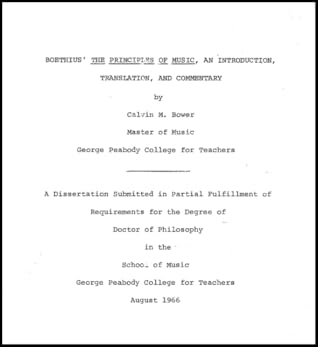 Boethius' The Principles of Music, An Introduction, Translation, and Commentary