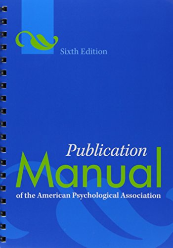 Publication Manual of the American Psychological Association sixth Edition (Paperback)
