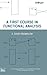 A First Course in Functional Analysis by S. David Promislow (2008-04-25)