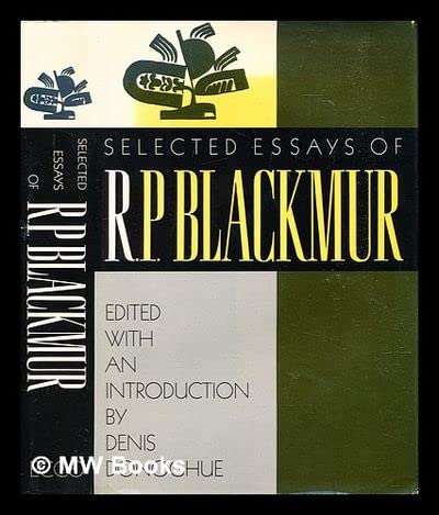 Selected Essays of R.P. Blackmur (Hardcover)