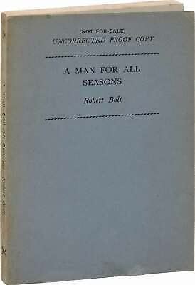 Rare Robert Bolt A MAN FOR ALL SEASONS UK Uncorrected Proof 1960 1st edit/1st print William Heinemann [Paperback] Robert Bolt [Paperback] Robert Bolt