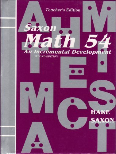 Saxon Math 5/4 Special Populations: Teacher Edition 2001 (Hardcover)