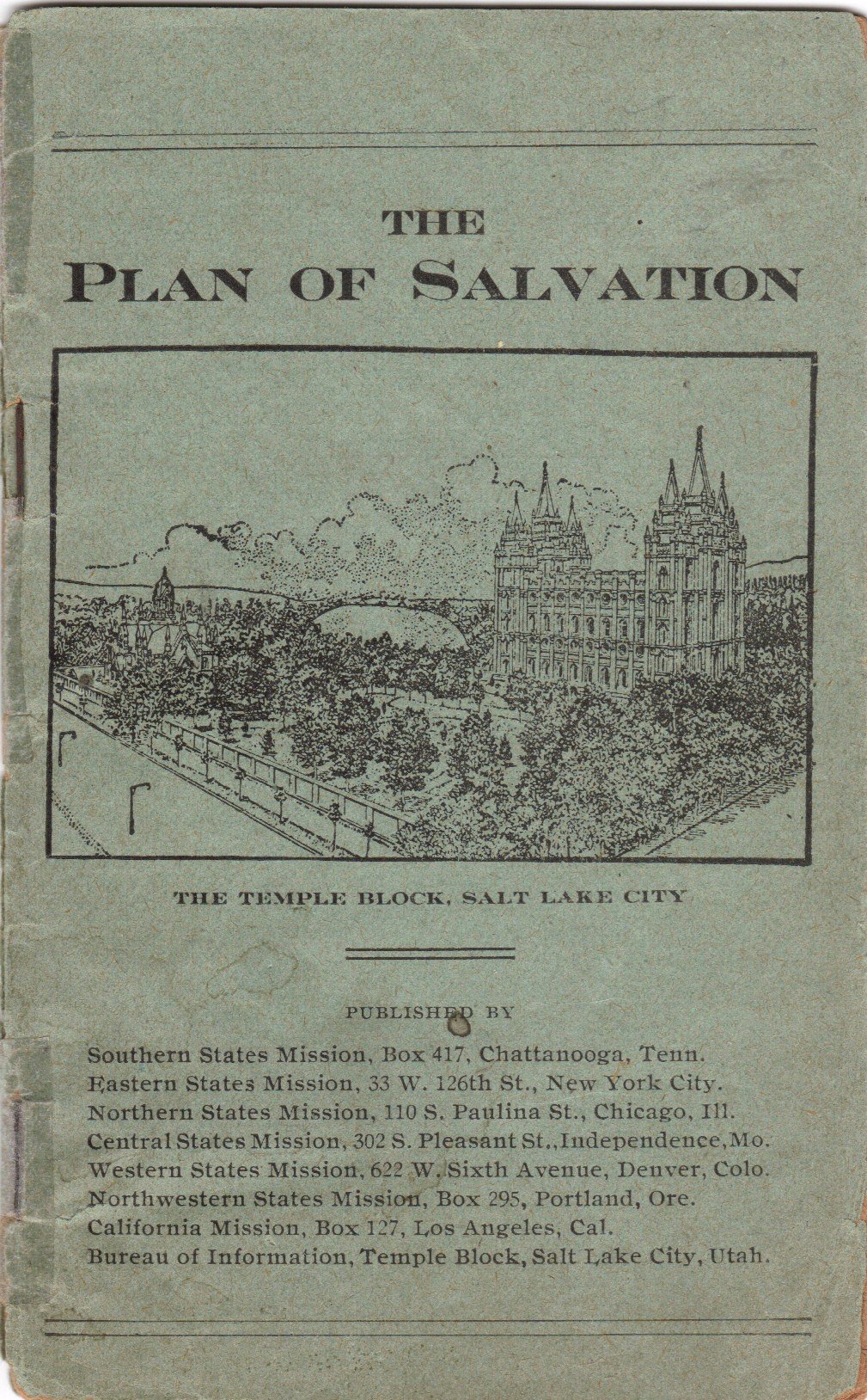 The Plan of Salvation Mormon Religious Tract by Elder John Morgan (Paperback)