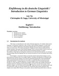 Einführung in die deutsche Linguistik = Introduction to German Linguistics