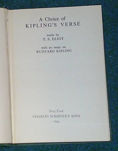 A Choice of Kipling's Verse