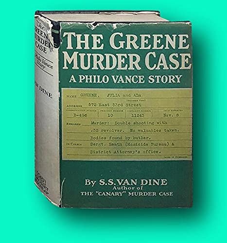 Rare S S Van Dine / The Greene Murder Case First Edition 1928 [Hardcover] Van Dine, S.S