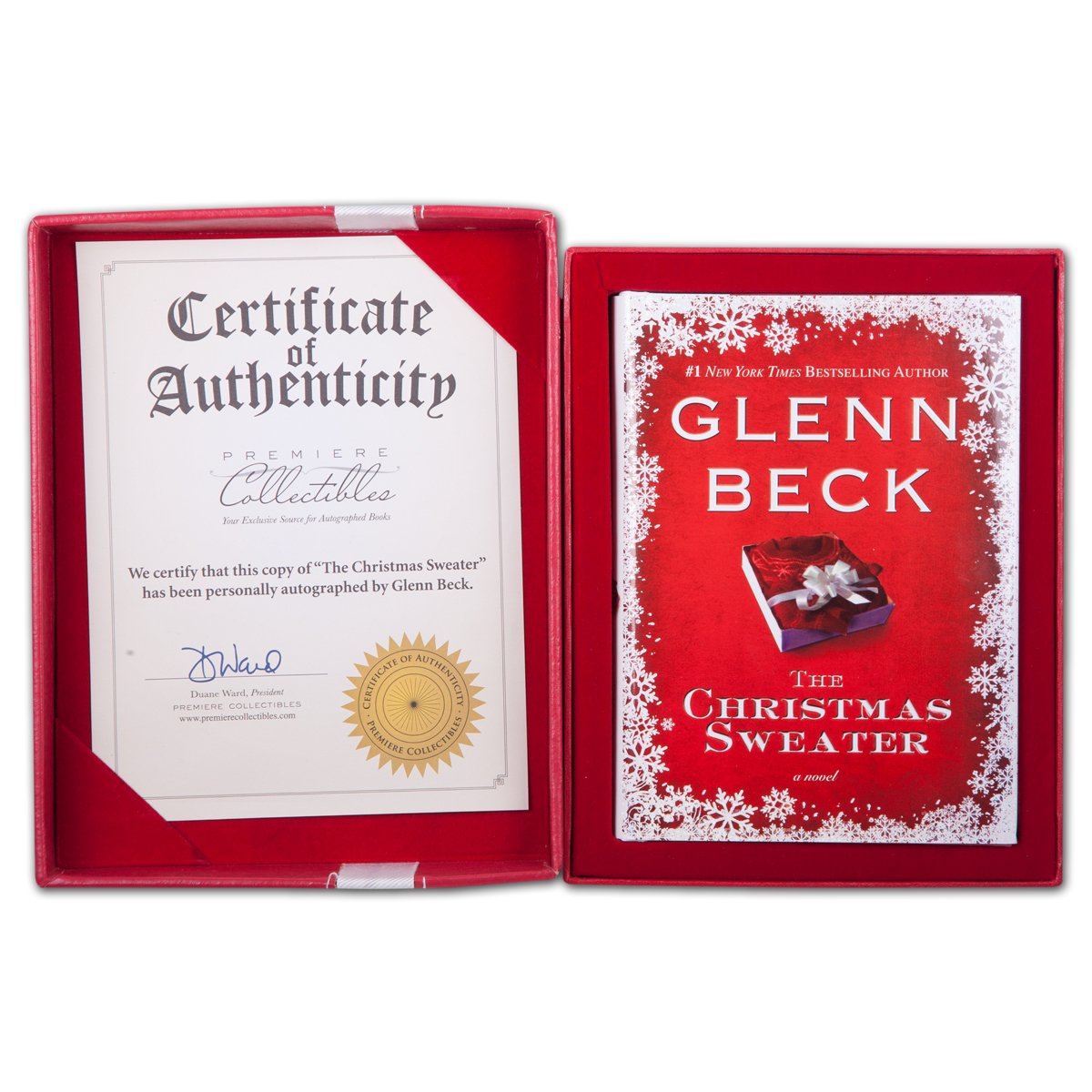 The Christmas Sweater, Autographed in a Collectible Leather Display Box