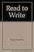 Read to Write by Donald M. Murray (1986-01-20)