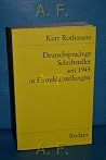 Deutschsprachige Schriftsteller seit 1945 in Einzeldarstellungen Deutschsprachige Schriftsteller seit 1945 in Einzeldarstellungen