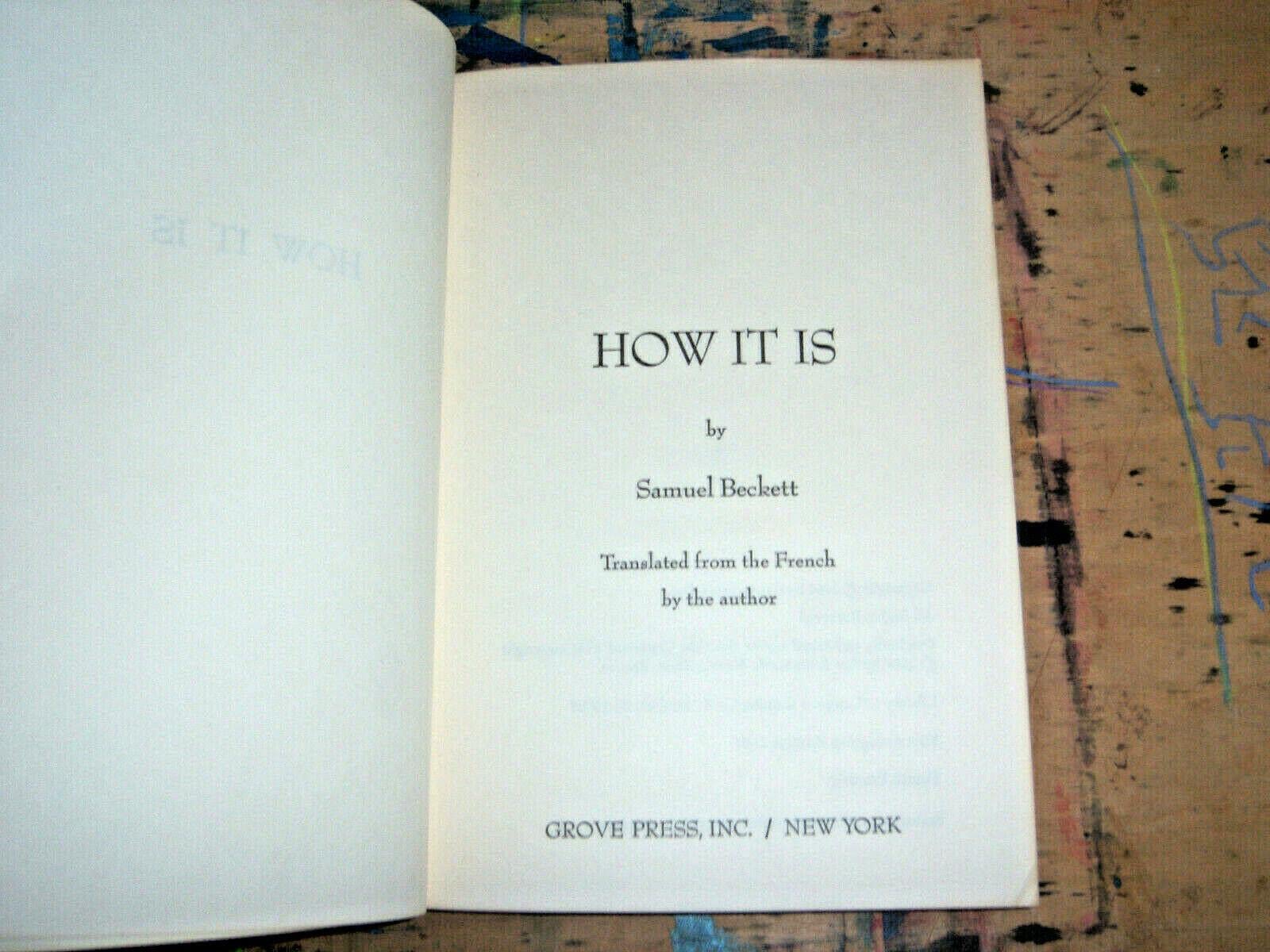 How It Is by Beckett, Samuel (1994) Paperback