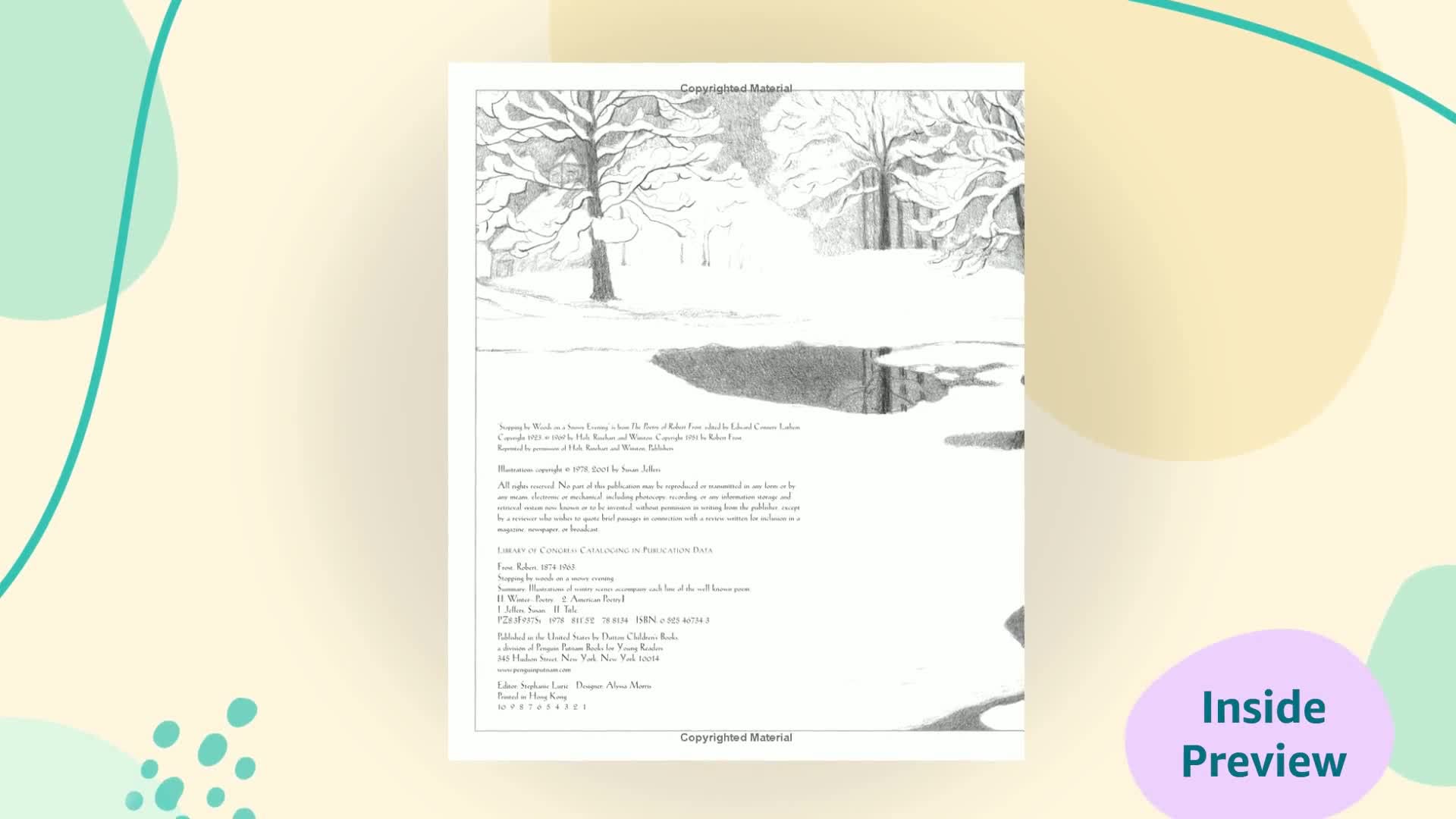 Stopping By Woods on a Snowy Evening rep Edition by Frost, Robert [2001]