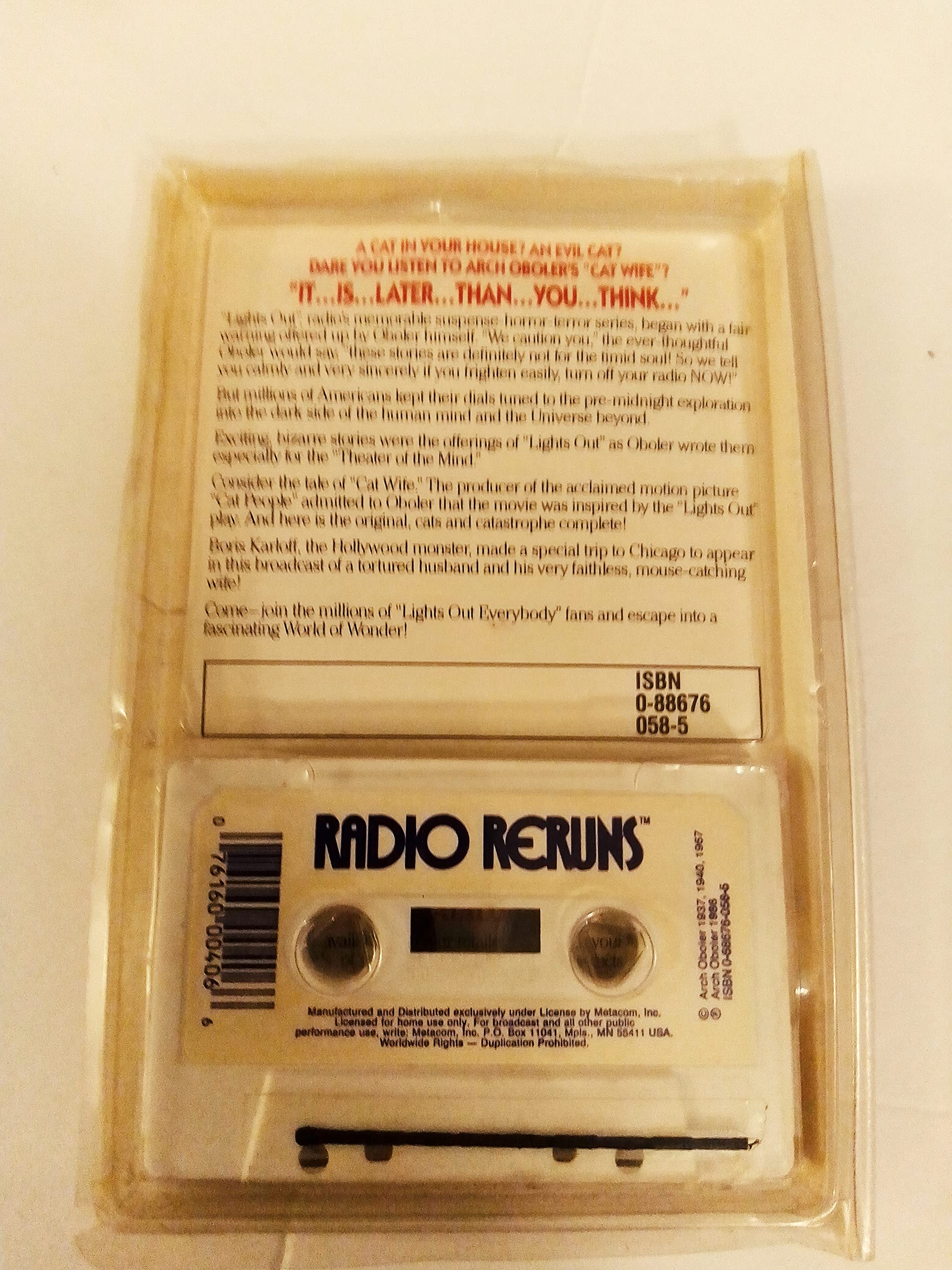 Arch Oboler's Lights Out Everybody: Cat Wife (Radio Reruns/Audio Cassette/80406)