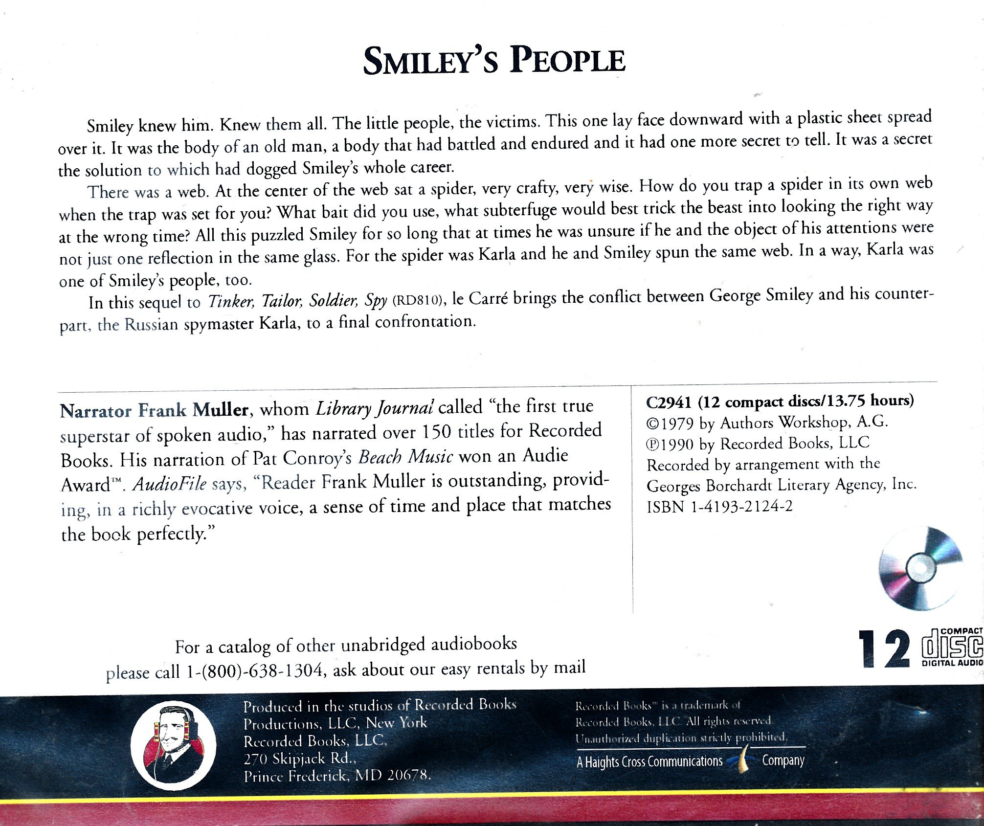 Smiley's People by John le Carre' Unabridged CD Audiobook