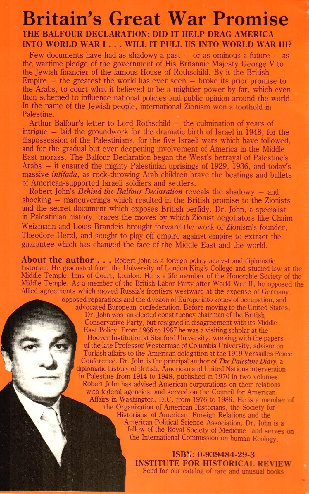 Behind the Balfour Declaration: The hidden origins of today's Mideast crisis (Paperback)