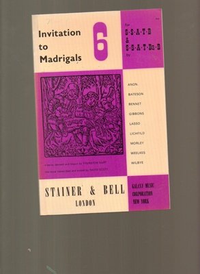 Invitation to Madrigals Book 6 (Sheet music)