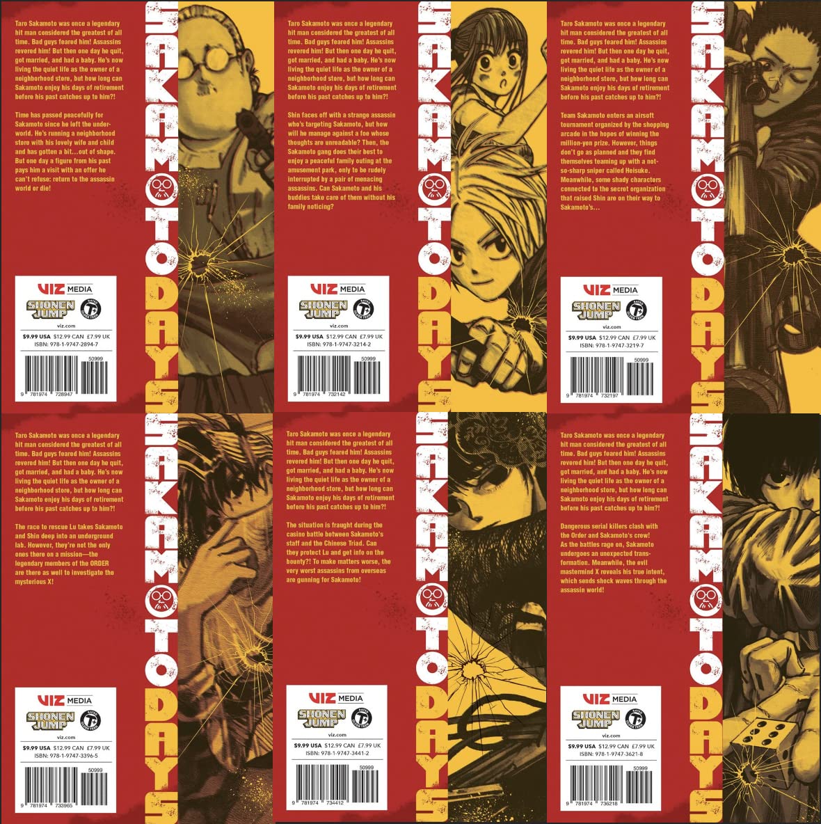 Sakamoto Days, Vol. 1-6 Manga Bundle Set (6 Book Collection)