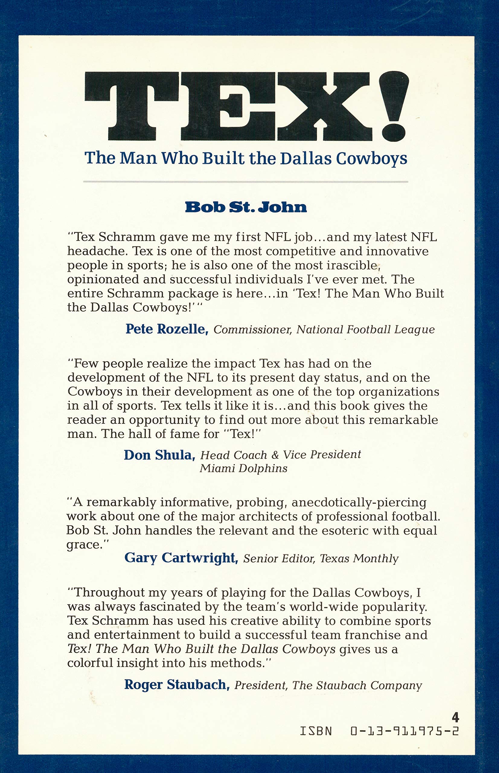Tex: The Man Who Built the Dallas Cowboys (Hardcover)
