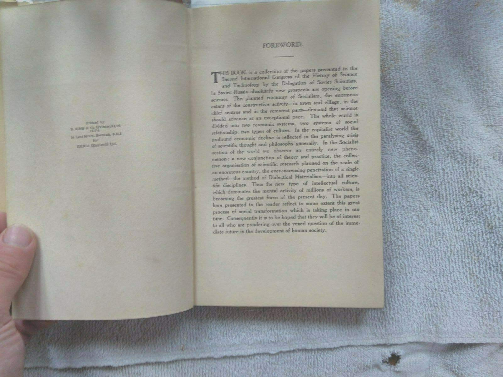 Science at the Cross Roads: Papers Read to the Second International Congress of the History of Science and Technology, by the Delegates of the U. S. ... 1931 (Social History of Science, No. 23)