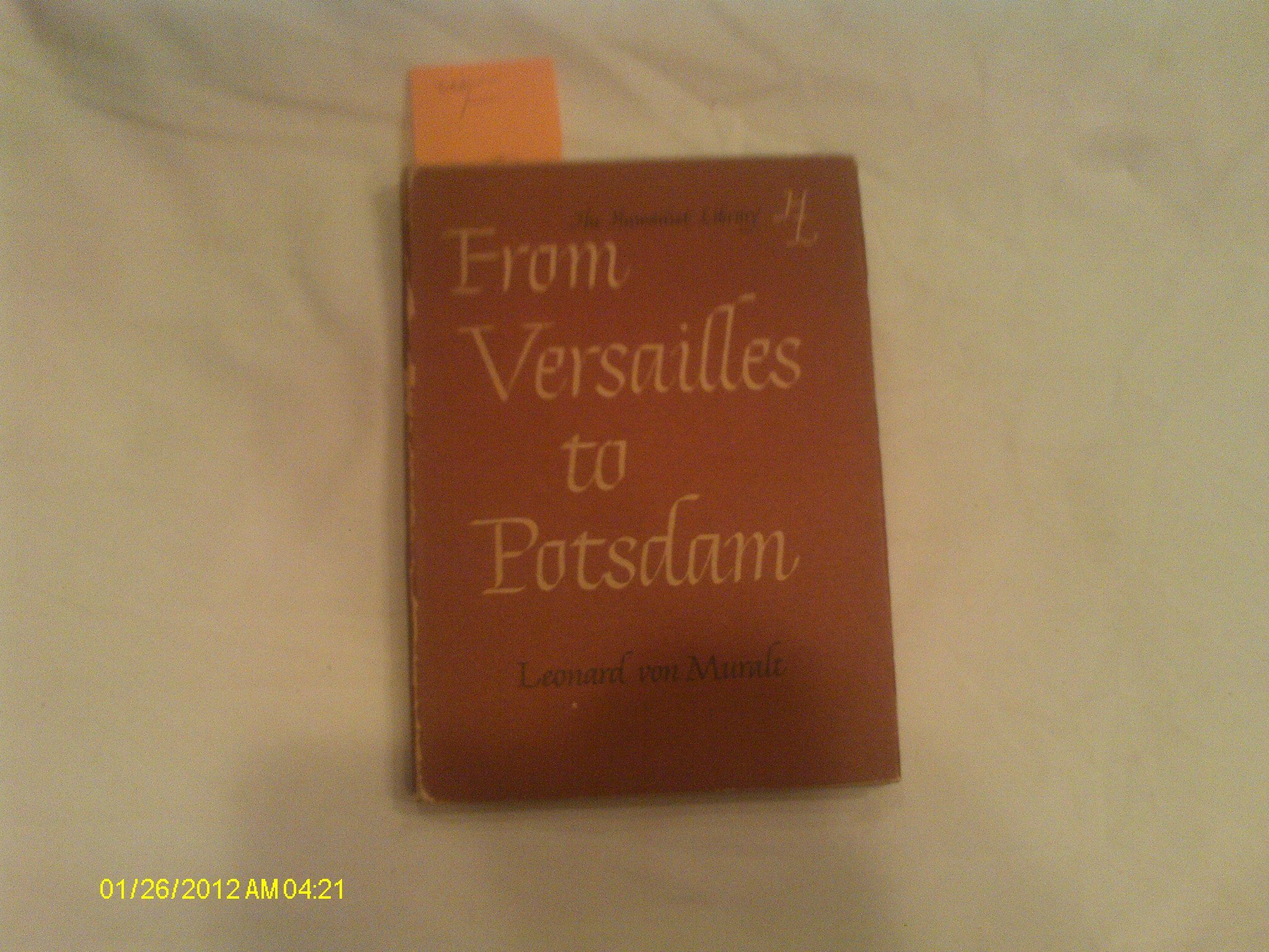 From Versailles to Potsdam (Hardcover)