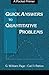 Quick Answers to Quantitative Problems: A Pocket Primer by G. William Page (1991-08-30)