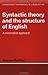 Syntactic Theory and the Structure of English: A Minimalist Approach (Cambridge Textbooks in Linguistics) by Radford, Andrew published by Cambridge University Press (1997)