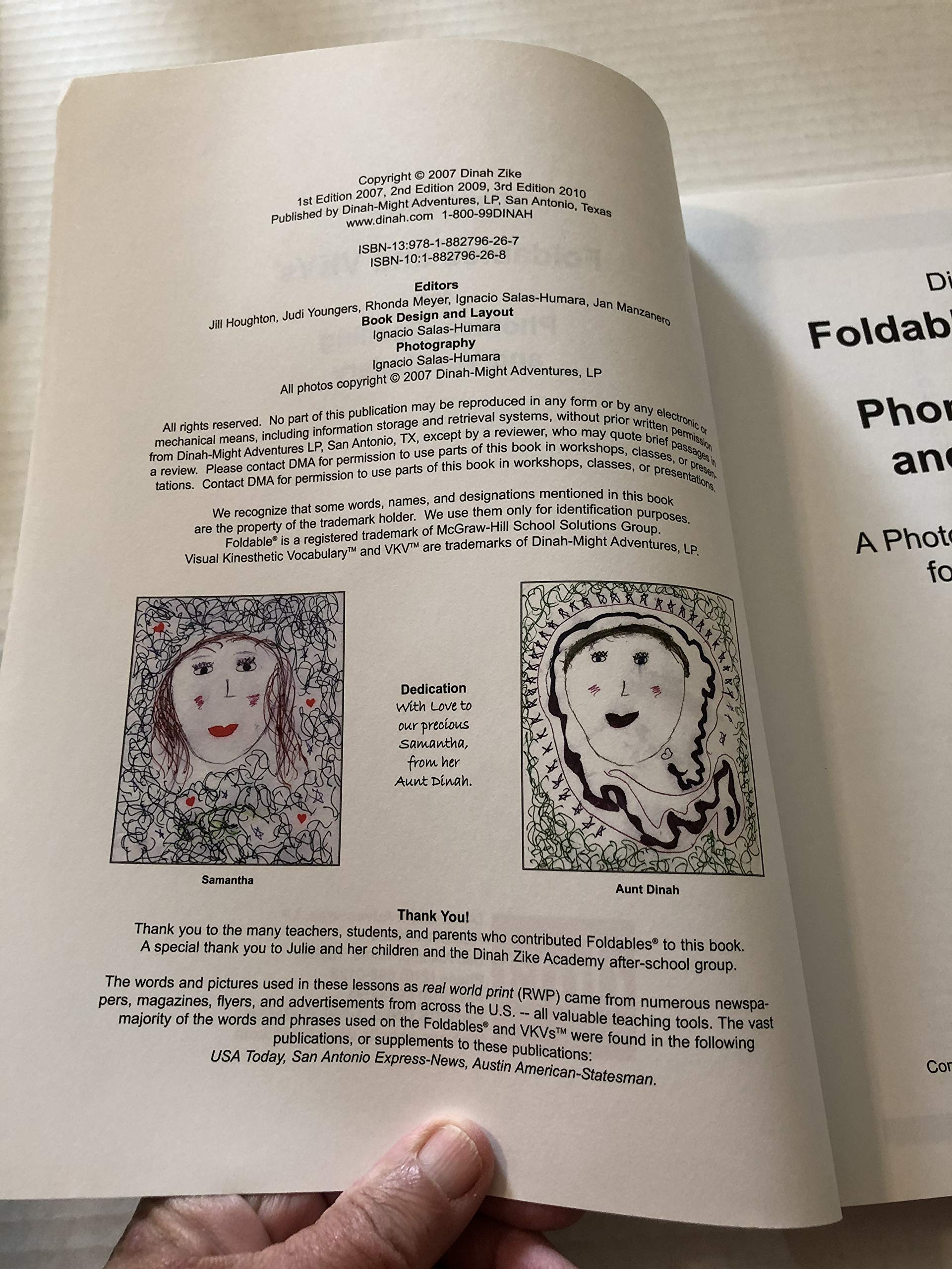 Dinah Zike's Foldables and VKVs for Phonics, Spelling, and Vocabulary PreK-3rd (Paperback)