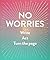 No Worries (Guided Journal): Write. Act. Turn the Page. by Robie Rogge (2016-02-02)