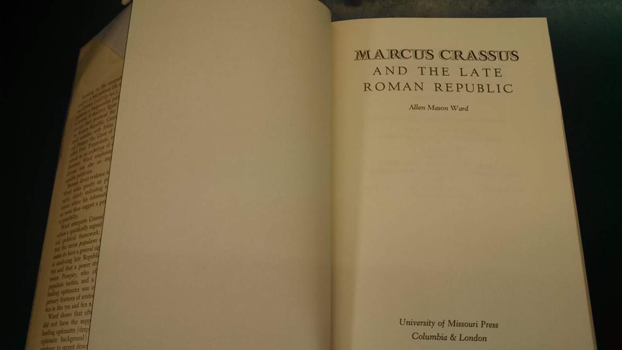 Marcus Crassus and the late Roman Republic (Hardcover)