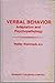 Verbal Behavior: Adaptation and Psychopathology