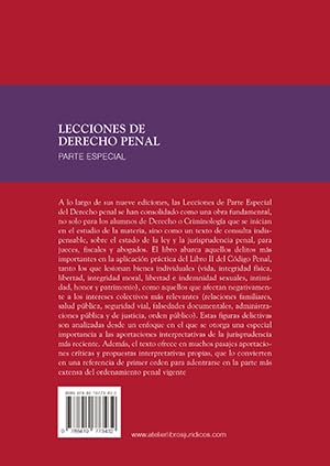 Lecciones de derecho penal. Parte especial. 9ª edición (Paperback)