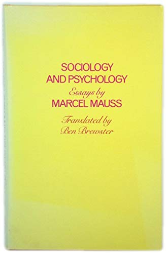 Sociology and psychology: Essays (Paperback)