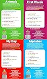 Creative Teaching Materials Animals, Alphabet, My Day, First Words - Tabbed Board Book + 10 Song Download (set of 4 Books)