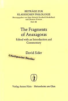 Fragments of Anaxagoras (Paperback)