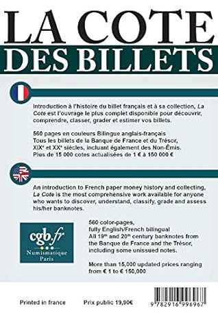 LA COTE DES BILLETS FRANCAIS 19è ET 20è SIECLES: Poche