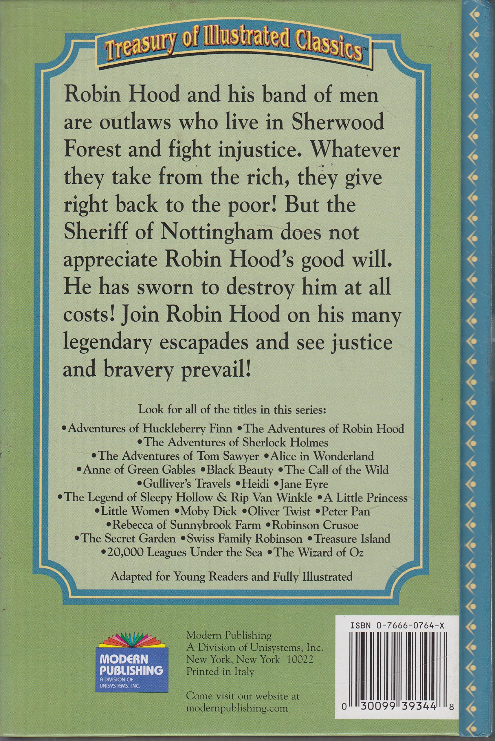 TREASURY OF ILLUSTRATED CLASSICS, THE ADVENTURES OF ROBIN HOOD (Unknown Binding)