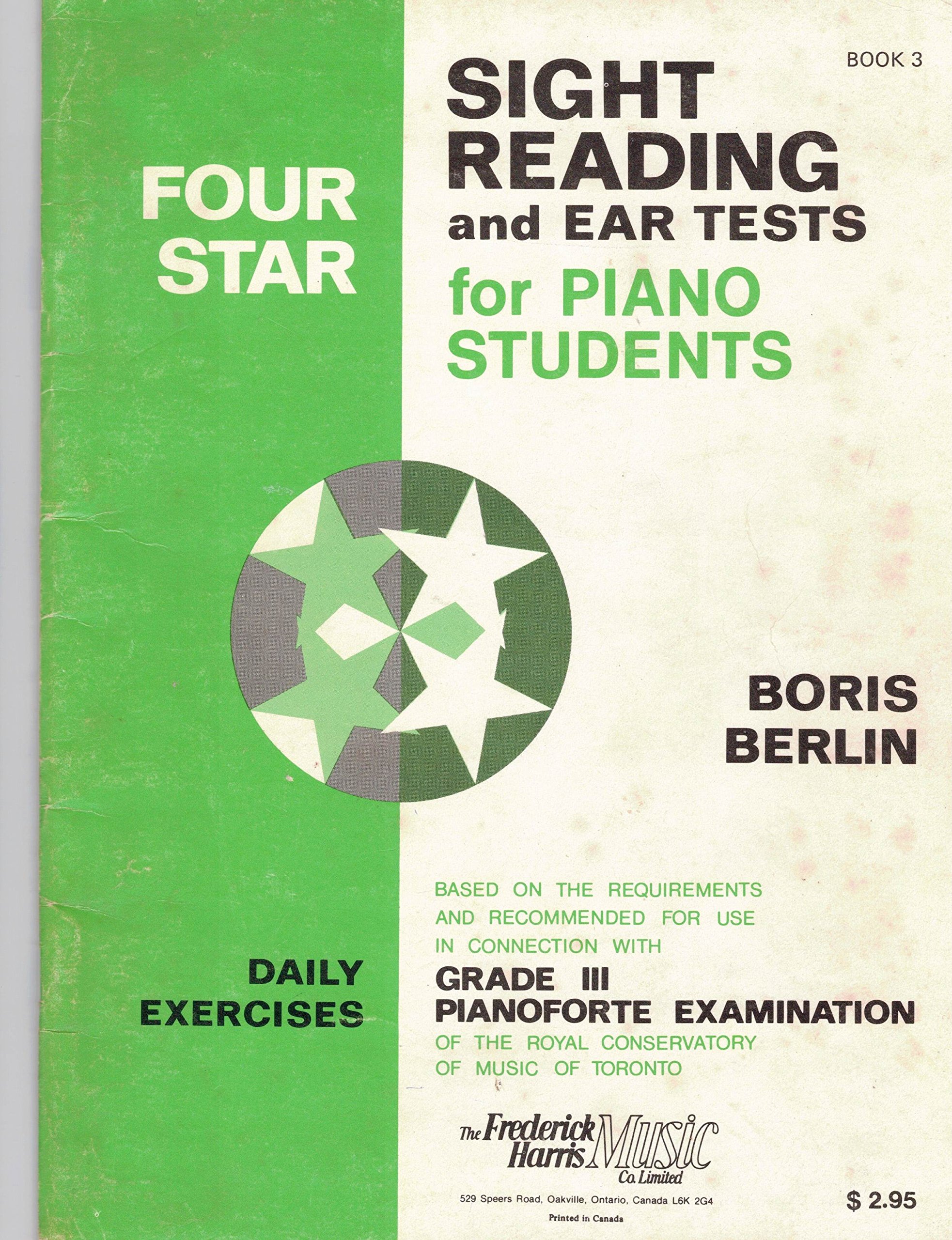 Four Star Sight Reading and Ear Tests for Piano Students. Daily Exercises. Grade III (Staple Bound)