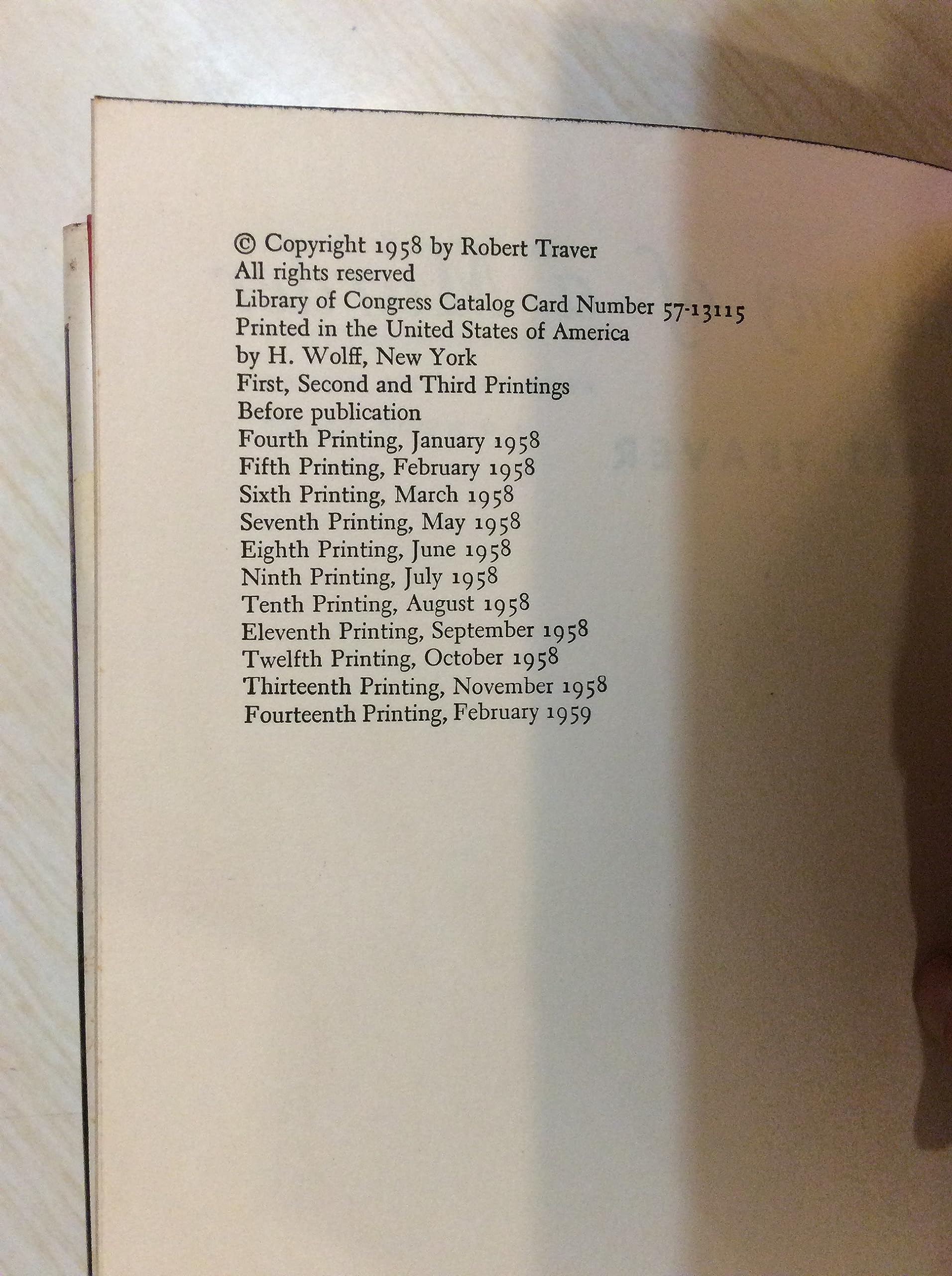 1958 ANATOMY OF A MURDER TRAVER JIMMY STEWART LEE REMICK FILM BASIS CLASSIC GIFT [Hardcover] ROBERT TRAVER (Hardcover)