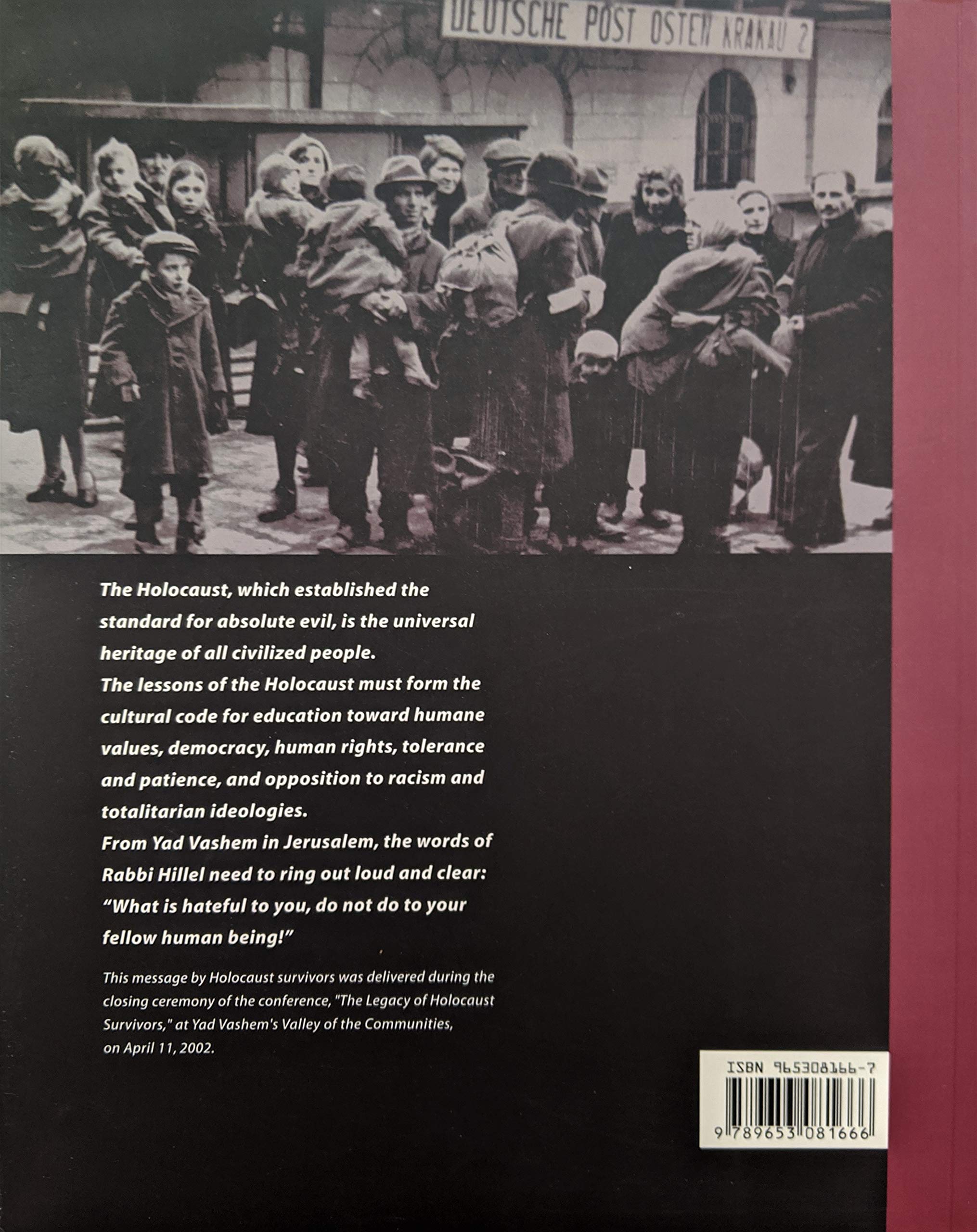 Yesterdays and Then Tomorrows. Holocaust Anthology of Testimonies and Readings (Unknown Binding)