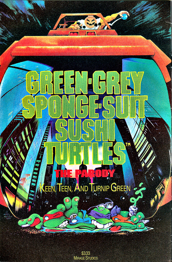 Green-Grey Sponge-Suit Sushi Turtles