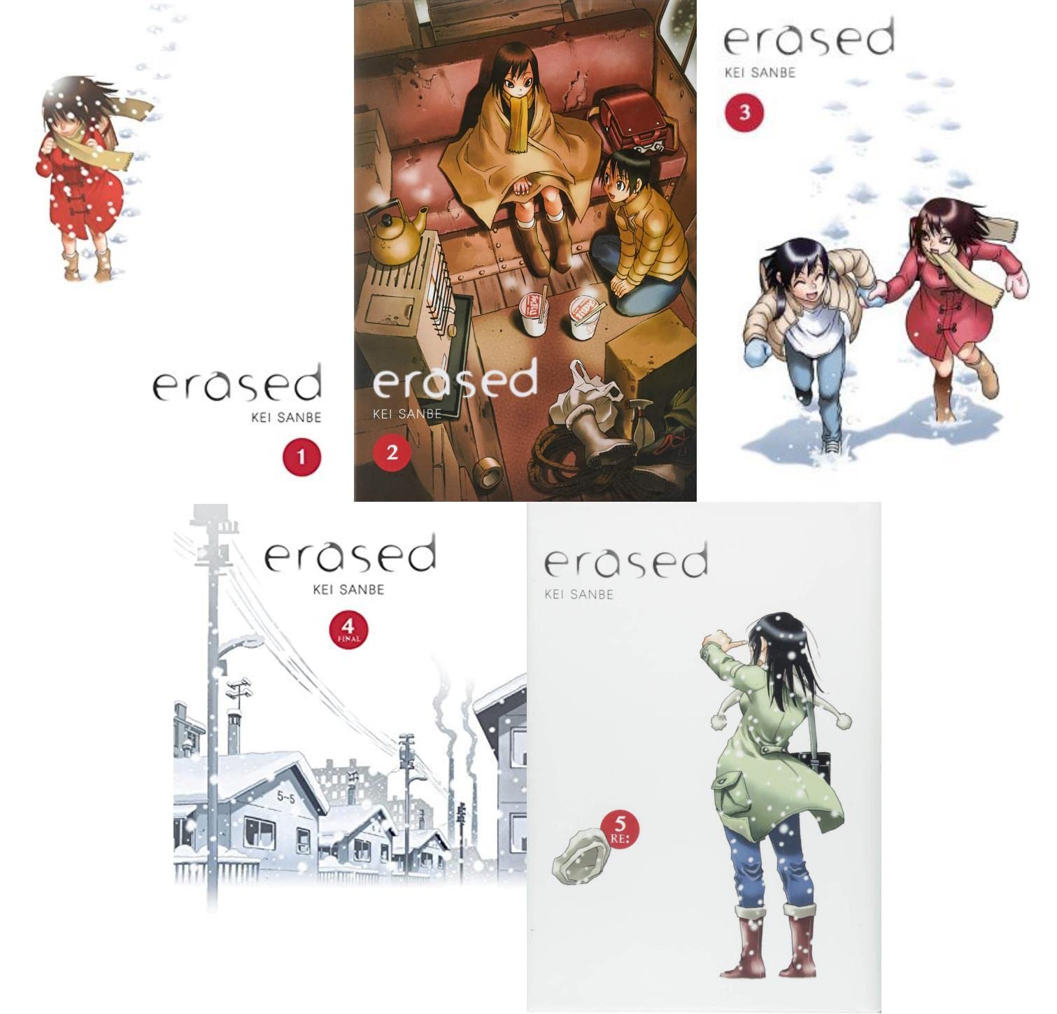 Erased Manga Set Vol.1-5 by Kei Sanbe (Hardcover)