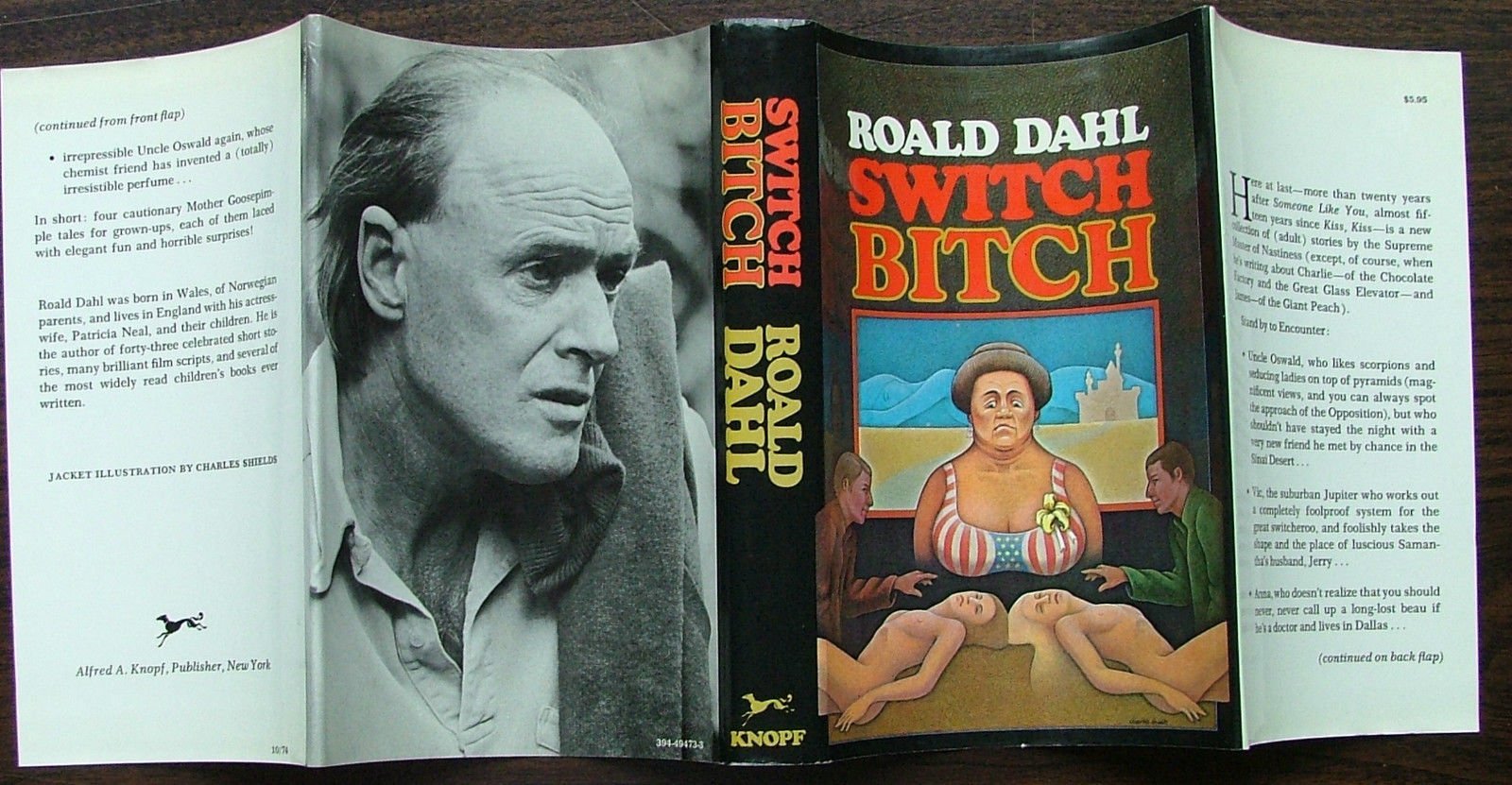 "Switch Bitch" By Roald Dahl First Edition Hardbound with Rare Dust Jacket Illustration by Charles Shields