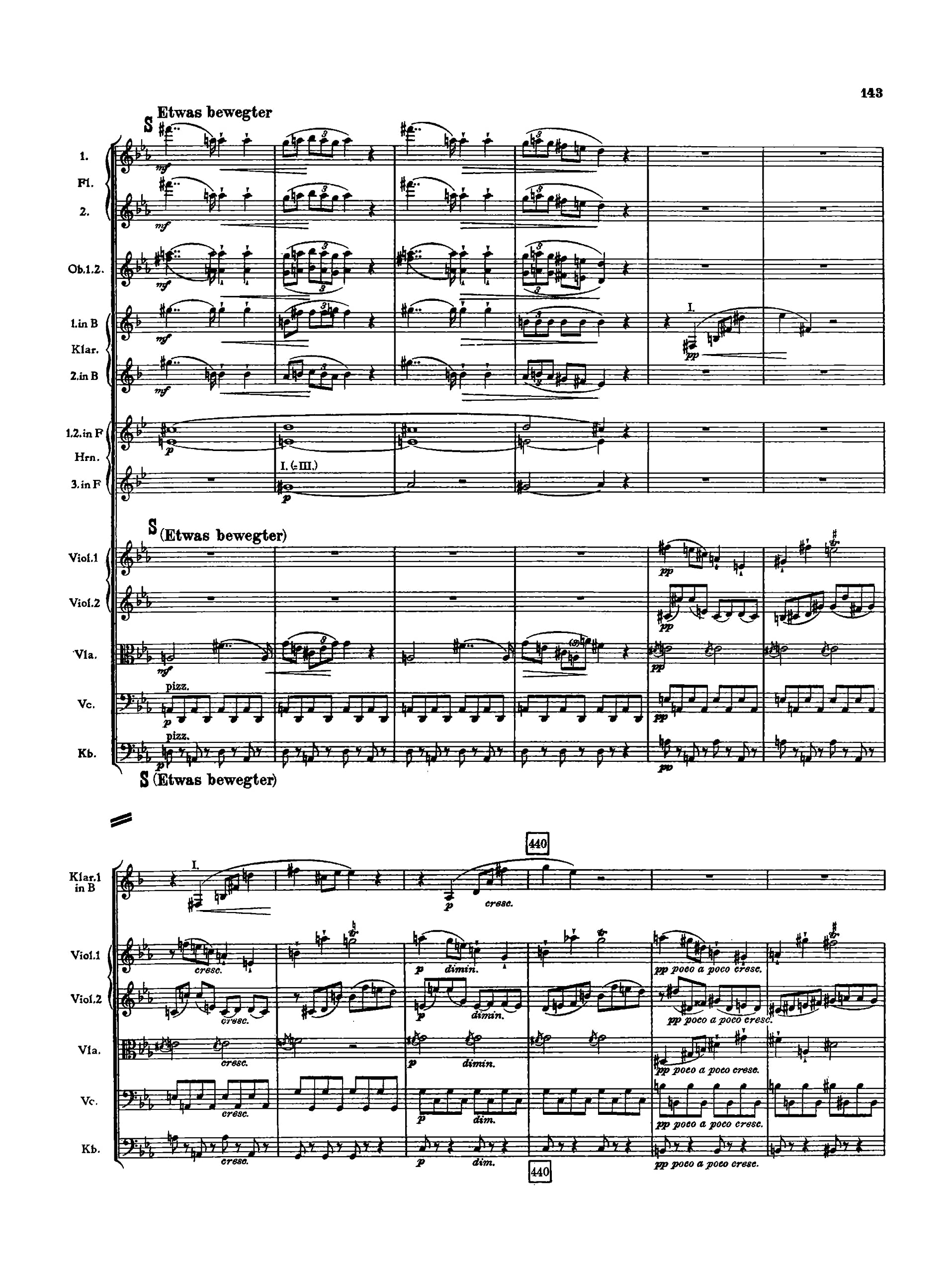 Bruckner: Symphony Number Four (No. 4) in E-flat major, WAB 104 Anton 1880 Nowak. Orchestra Score. [Re-imaged to increase clarity. A Student Loose-Leaf Facsimile Book]