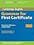 Cambridge Grammar for First Certificate Without Answers (Cambridge Books for Cambridge Exams) by Hashemi Louise Thomas Barbara (2008-01-07) Paperback