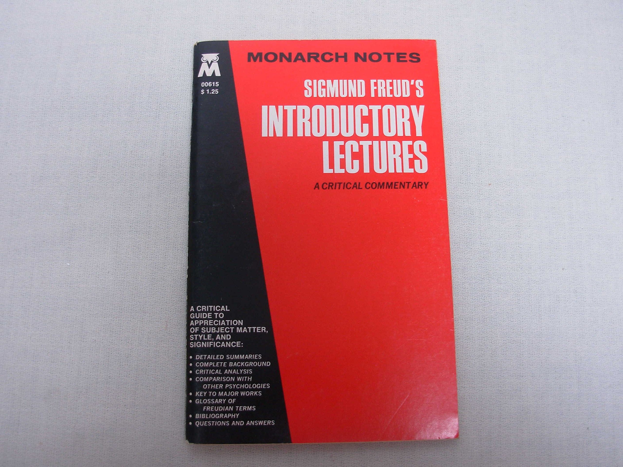 Monarch Notes Sigmund Freud s Introductory Lectures: a Critical Commentary (Paperback)