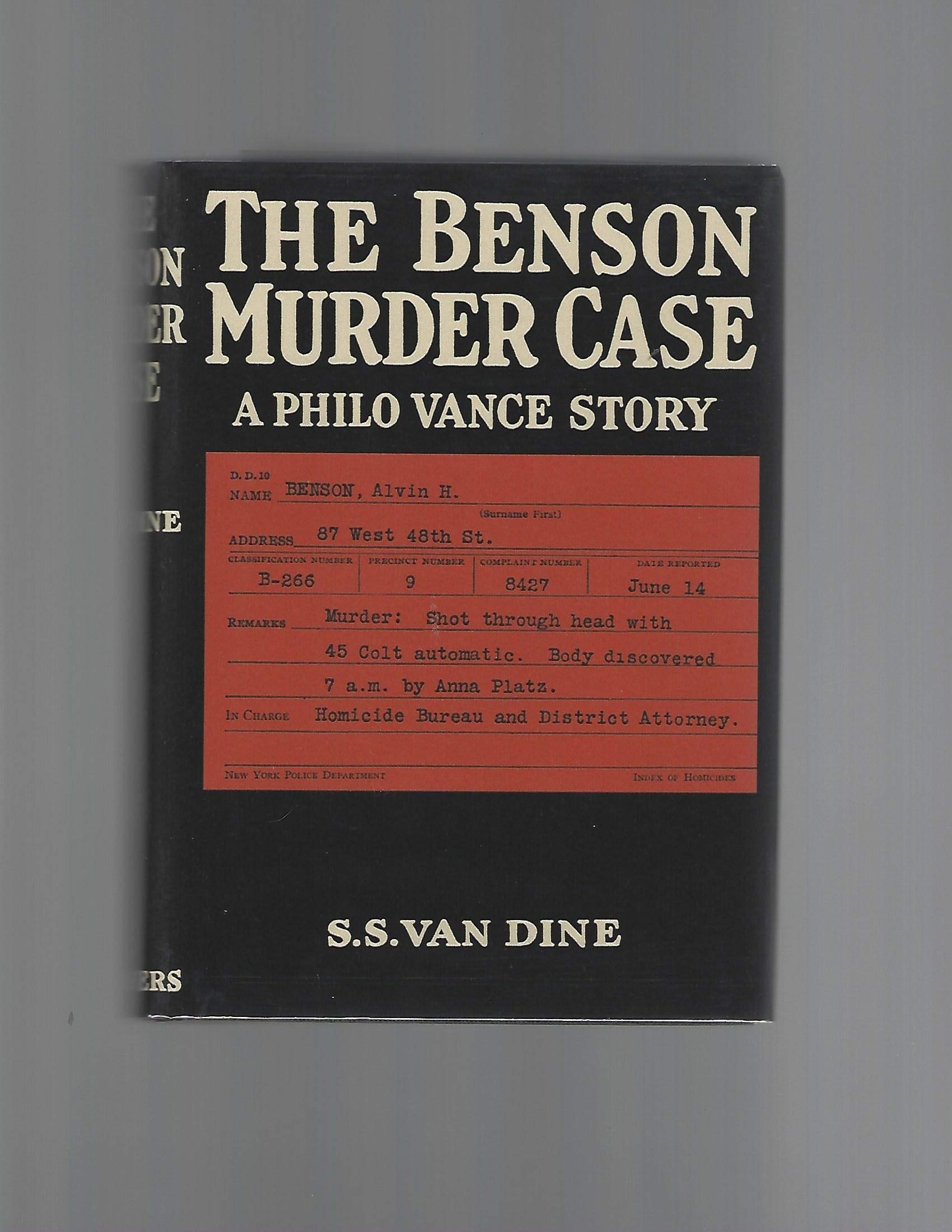 The Benson murder case: A Philo Vance story