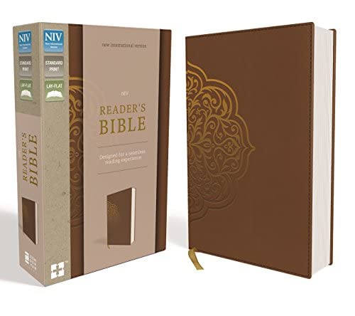 NIV, Reader's Bible, Cloth over Board, Gold/Gray Designed for a Seamless Reading Experience By Zondervan (Hardcover)