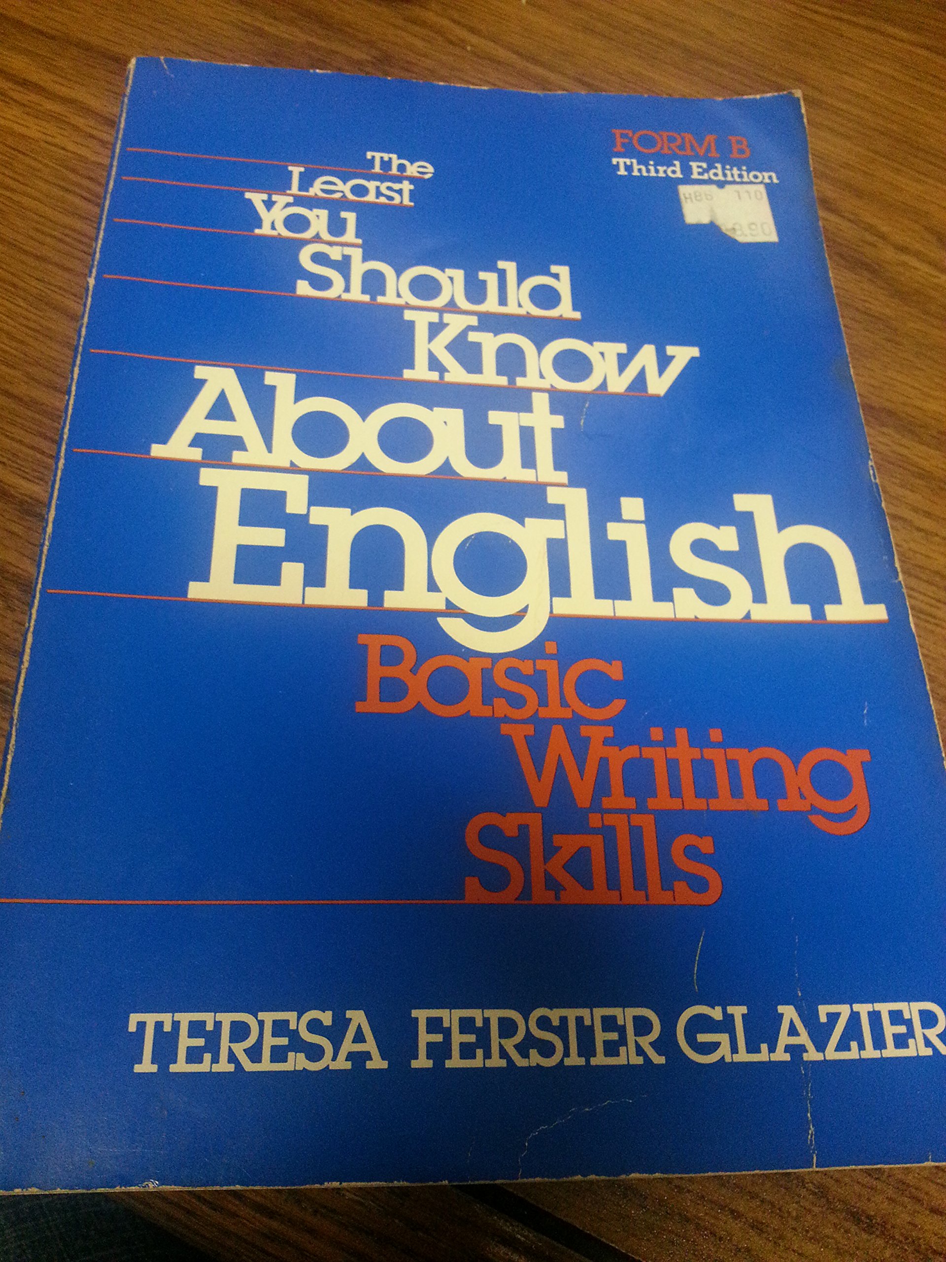 The Least You Should Know about English: Basic Writing Skills, Form B (Paperback)