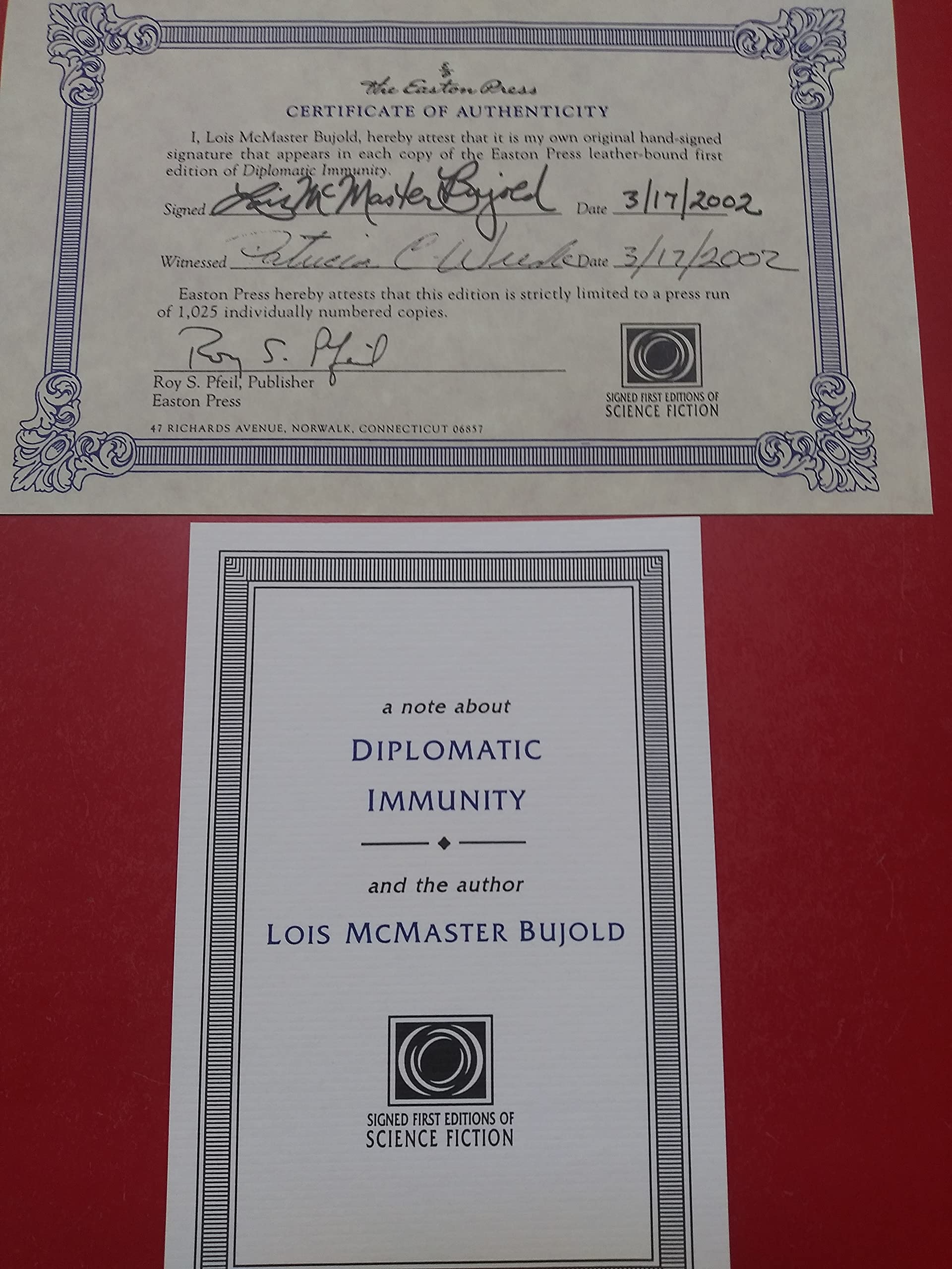 Diplomatic Immunity [Signed First Edition Series]